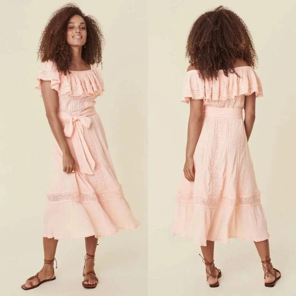 Spell Cassie Lace Gown in Petal Size XL NWT $299